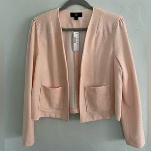 NWT J. Crew pale pink boucle blazer, size Large